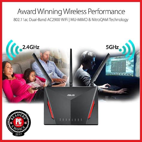 ASUS RT-AC86U Dual Band AC2900 WiFi Gigabit Wireless Router (Wireless ...