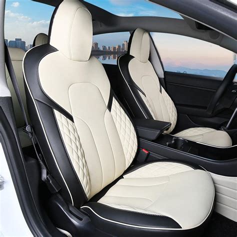 Seat Covers for Tesla Model 3 , Leather Seat Protectors for 2017-2023 ...