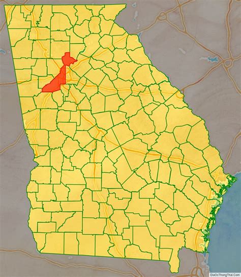 Map of Fulton County, Georgia - Thong Thai Real