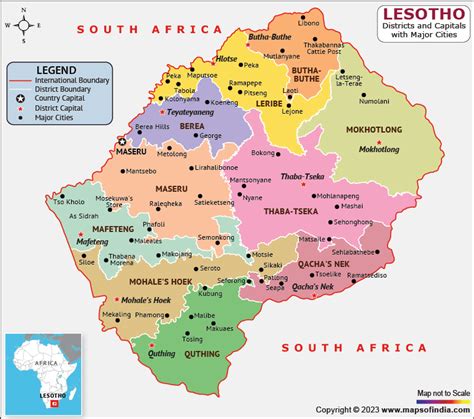 Lesotho Map | HD Political Map of Lesotho