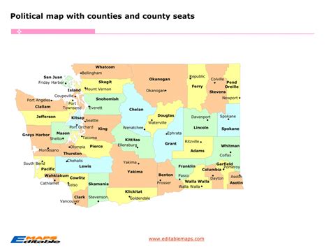 Washington county map - Editable PowerPoint Maps