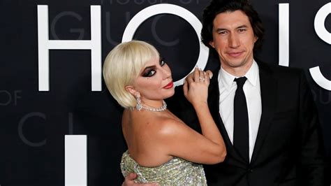 Lady Gaga with Adam Driver sparkles in silver Valentino dress at House ...