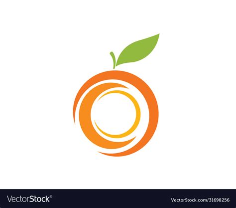 Orange logo design icon Royalty Free Vector Image