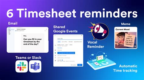 6 ways to send a timesheet reminder