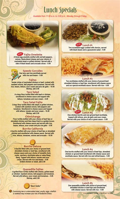 El Tapatio Mexican - Menu - Farmington, MO