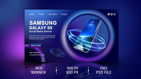 Samsung Galaxy Social Media Banner Design – GraphicsFamily