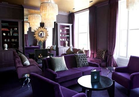 Purple Monochromatic color scheme in this royal purple living room! | Purple living room, Luxury ...