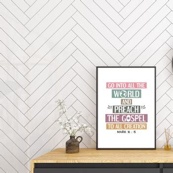 Go into all the world and preach, printable bible verse for classroom decor