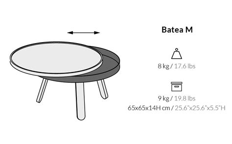 Batea M coffee table · Walnut & black – Woodendot