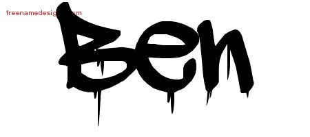 Graffiti Name Tattoo Designs Ben Free - Free Name Designs