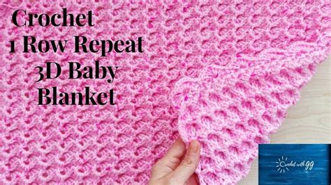 Learn how to crochet an easy baby blanket with the free one row repeat ...