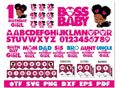 Boss Baby Girl Birthday Bundle Boss Baby Girl Font Boss Baby - Etsy