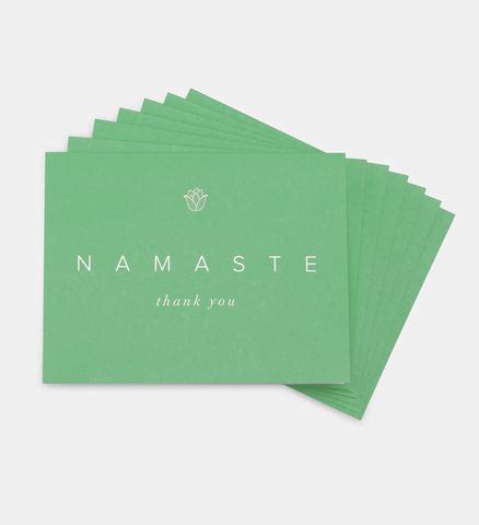 NAMASTE "Thank You" Cards (Set of 7) – Modern ŌM