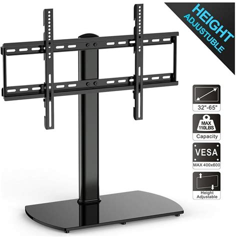 FITUEYES Universal TV Stand with Mount for 32 to 65 inch Samsung Vizio LG TV TT107001GBD ...