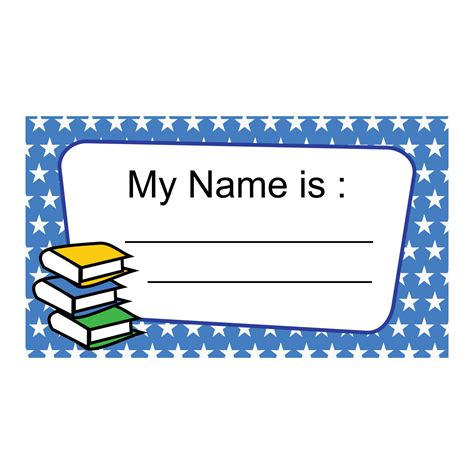 My name is me card. Vector illustration. Blue and white colors ...