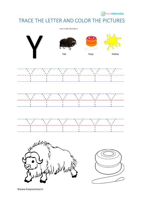 Alphabet Tracing Letter Yy - Free Preschool