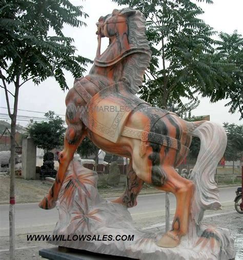 Marble Horse Carving Sculpture Garden Statue Carving CN0873