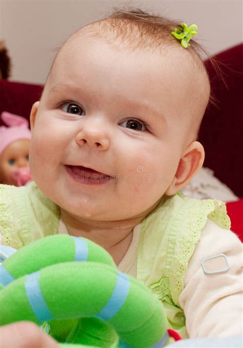 Happy Baby Girl stock photo. Image of girl, smiling, five - 93988470