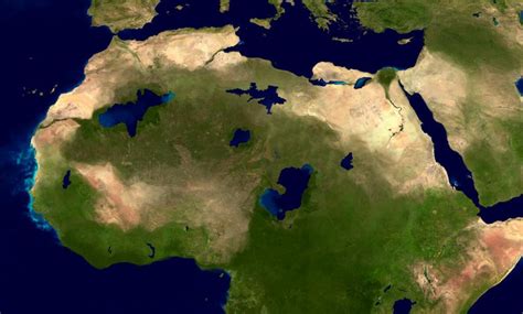 The Saharan Mega-Lakes during the Holocene Wet Phase - Vivid Maps | Sahara, Map, Green