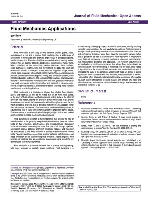 Fluid Mechanics Applications | PDF | Fluid Mechanics | Fluid Dynamics