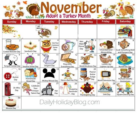 November | National holiday calendar, Holiday calendar, National day ...