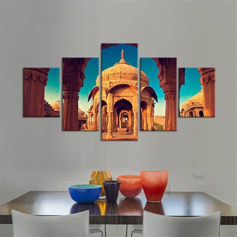 Ancient Egyptian Building – Nature 5 Panel Canvas Art Wall Decor ...