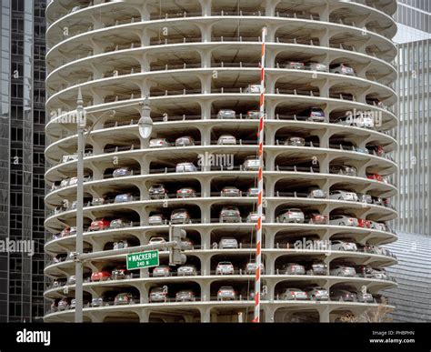 Marina City Tower Parking Deck in Chicago Stock Photo - Alamy