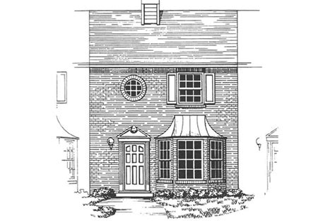 Townhouse in Colonial Style Plan #124-1145: 2 Bedrooms, 1131 Sq Ft | Architectural floor plans ...