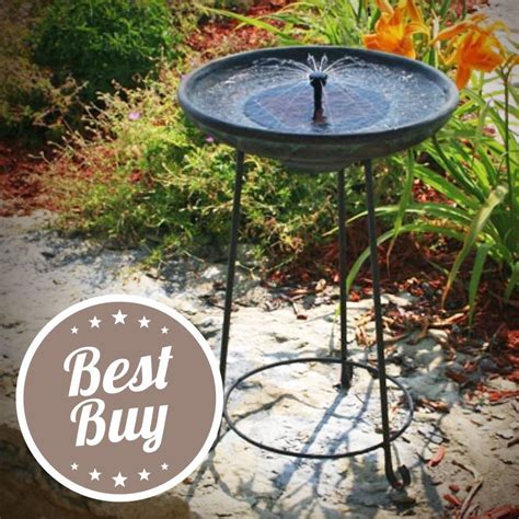 Solar-Bird-Bath-Fountain-Garden-Outdoor-Water-Pump-Relaxation-Iron-Stand-Copper | Solar bird ...