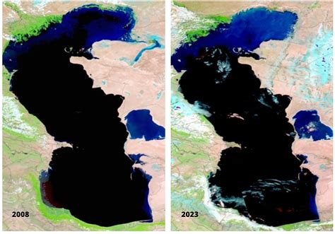 Satellite Images Show Level of Caspian Sea Dropping - What's On In Almaty