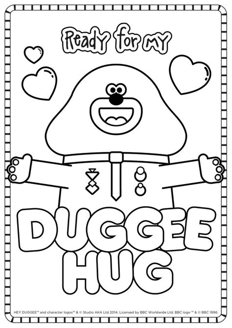 Duggee Hug Colouring Sheet - Hey Duggee Official Website | Coloring sheets, Color, Hug