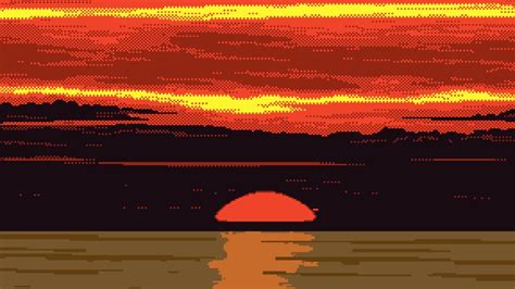 Sunset Pixel Live Wallpaper - MoeWalls