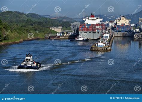 Panama Canal Locks Royalty-Free Stock Photography | CartoonDealer.com ...