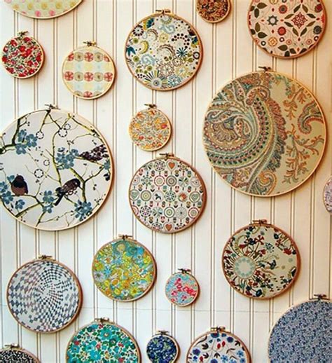 Pin by Sanchana on fabarts | Embroidery hoop wall, Textile wall hangings, Fabric crafts