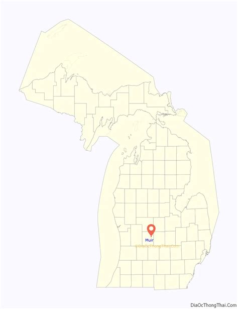 Map of Muir village, Michigan - Thong Thai Real