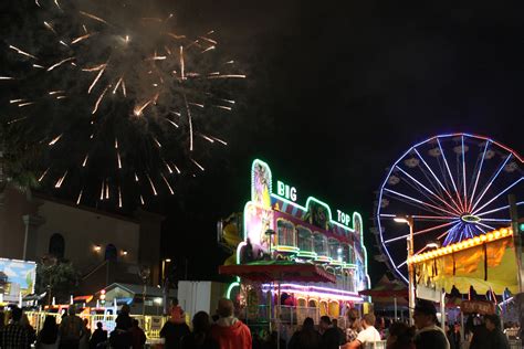 Fireworks over the Carnival Midway at the Ventura County Fair. 2014 Ventura County Fair, "A ...