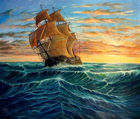 At present I love ships! I hope you like them too?! Original Oil ...