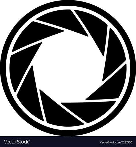 Diaphragm icon aperture symbol Royalty Free Vector Image