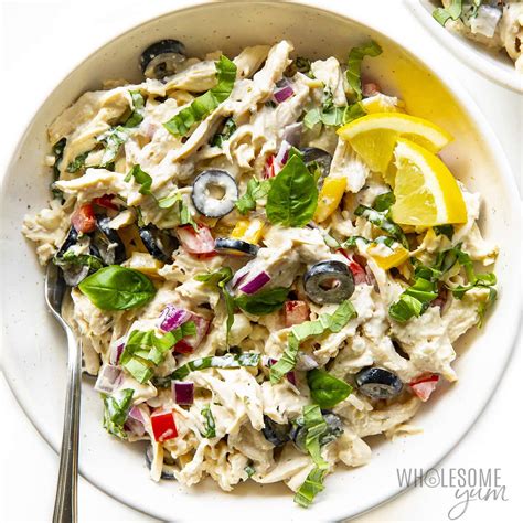 Mediterranean Chicken Salad (15 Minutes!) - Wholesome Yum