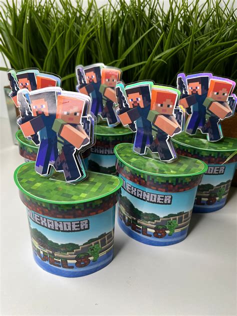 Minecrafter Party Favors Party Favors Gamer Gamer Birthday - Etsy