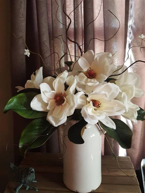 Magnolia Farmhouse arrangementcountry arrangement floral | Etsy | Arreglos florales artificiales ...