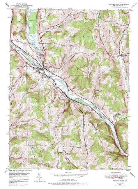 Whitney Point topographic map, NY - USGS Topo Quad 42075c8