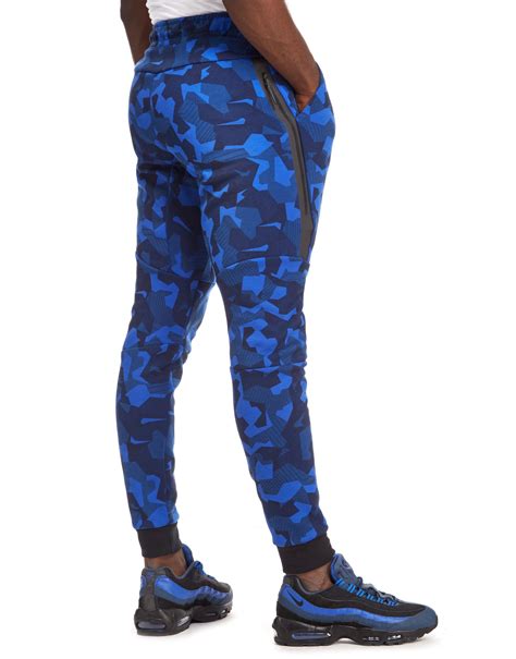 Nike Tech Fleece Camouflage Pants in Blue for Men - Lyst