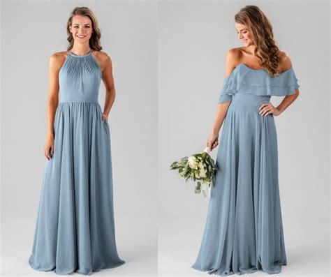 Trendy Dusty Blue Bridesmaid Dresses We Know You'll Love | Blue wedding guest dresses, Dusty ...