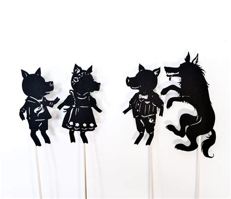 Three Little Pigs: Shadow Puppet Play with Free Printables