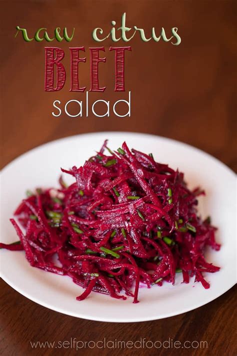 Raw Beet Salad Recipe {Citrus Vinaigrette} | Self Proclaimed Foodie