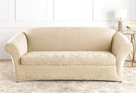 Stretch Jacquard Damask Two Piece Sofa Slipcover | Pattern Slipcovers | SureFit