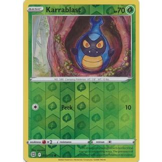 ** Karrablast / 015/172 / Reverse Holo & Common / Sword & Shield ...