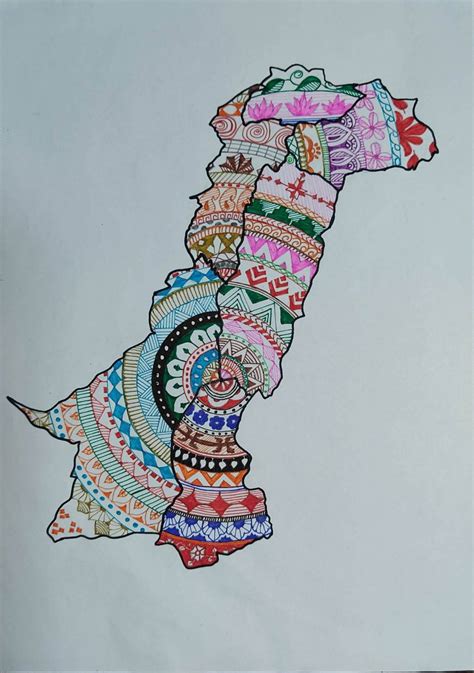 Mandala art of Pakistani map