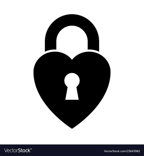 Heart shaped padlock Royalty Free Vector Image